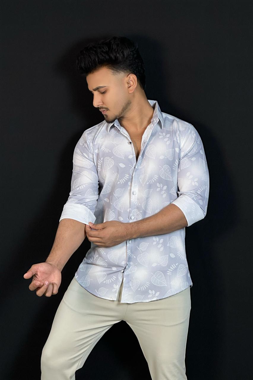 অফহোয়াইট প্রিন্টেড শার্ট-Floral